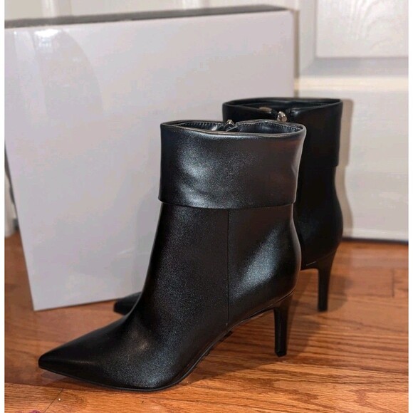 Nine West Size 8.5 M Gola Black Heeled Women's Boots with Stiletto Heel NIB - Picture 4 of 10